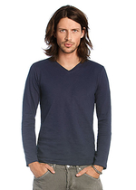Bild Men V-Neck Slub LS