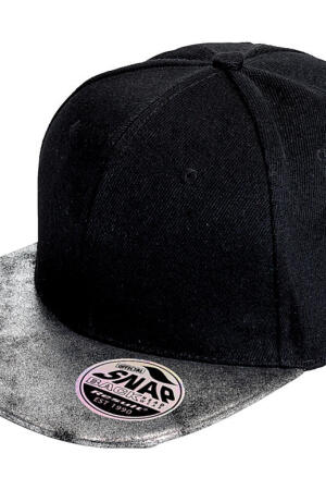 Bronx Glitter Flat Peak Snapback Cap 