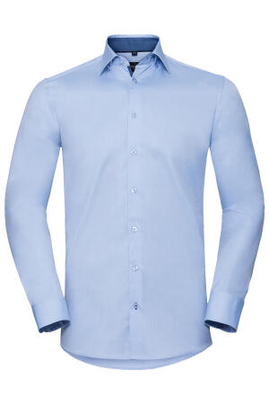 Men`s LS Tailored Contrast Herringbone Shirt