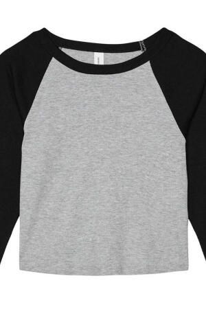 Women`s Micro Rib 3/4 Raglan Baby Tee