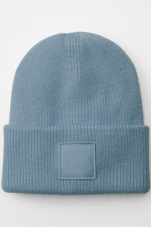 Deep Cuffed Tonal Patch Beanie