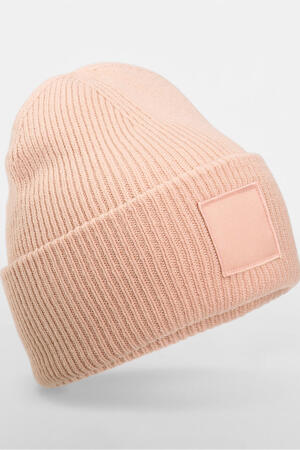 Deep Cuffed Tonal Patch Beanie