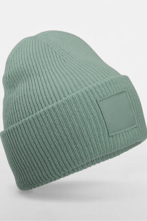 Deep Cuffed Tonal Patch Beanie