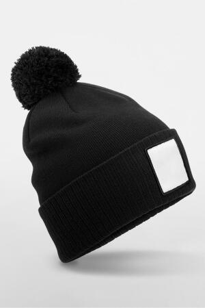 Appliqué Patch Pom Beanie