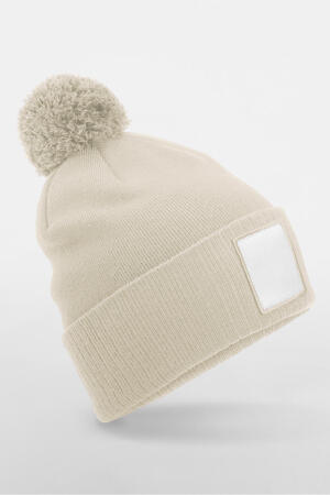 Appliqué Patch Pom Beanie