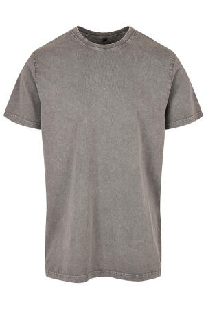 Acid Washed Round Neck Tee