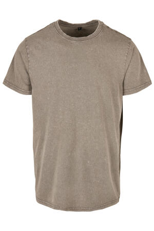 Acid Washed Round Neck Tee