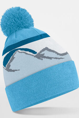 Mountain Peaks Pom Pom Beanie
