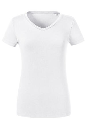 Ladies` Pure Organic V-Neck Tee