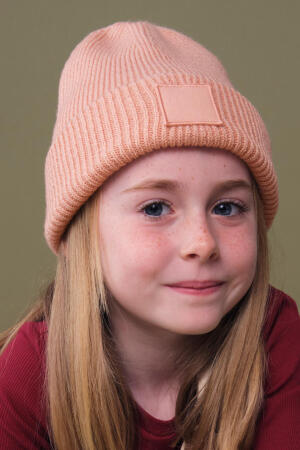 Kids Deep Cuffed Tonal Patch Beanie