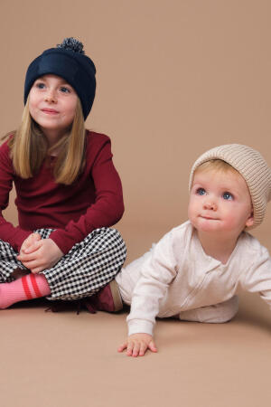 Kids Snowstar Patch Beanie