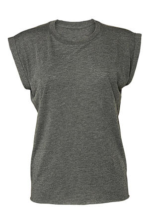 Women`s Flowy Muscle Tee Rolled Cuff