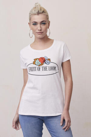 Ladies Vintage T Large Logo Print