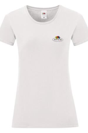Ladies Vintage T Small Logo Print