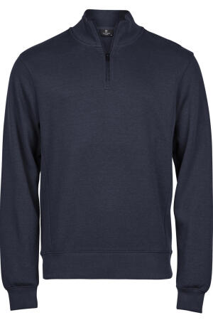 Ribbed Interlock Half Zip