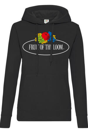 Ladies Vintage Hooded Sweat Large Logo Print