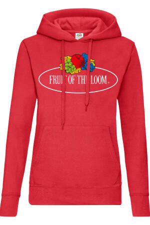 Ladies Vintage Hooded Sweat Large Logo Print