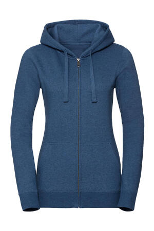 Ladies` Authentic Melange Zipped Hood Sweat