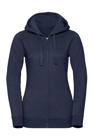 Ladies` Authentic Melange Zipped Hood Sweat