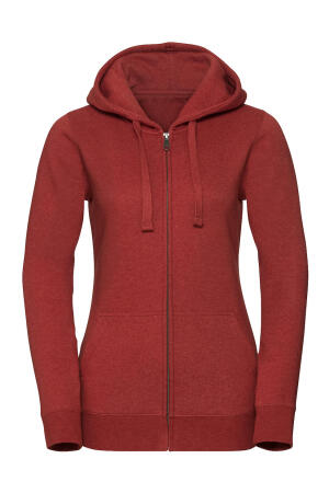 Ladies` Authentic Melange Zipped Hood Sweat