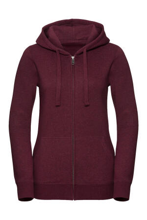 Ladies` Authentic Melange Zipped Hood Sweat