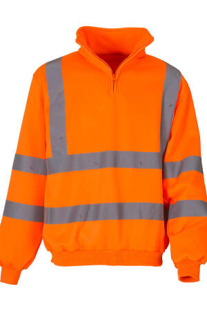 Hi Vis 1/4 Zip Sweat Shirt
