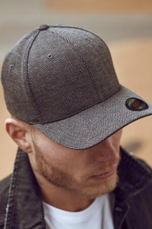 Heringbone Melange Cap