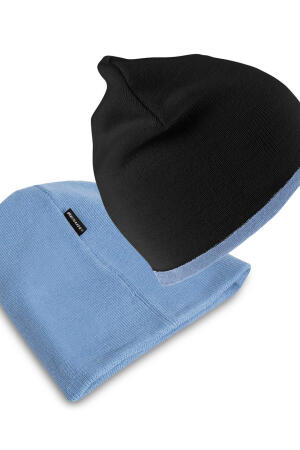 Kontrast-Strickmütze