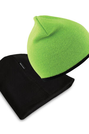 Kontrast-Strickmütze