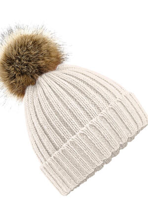 Fur Pom Pom Chunky Beanie