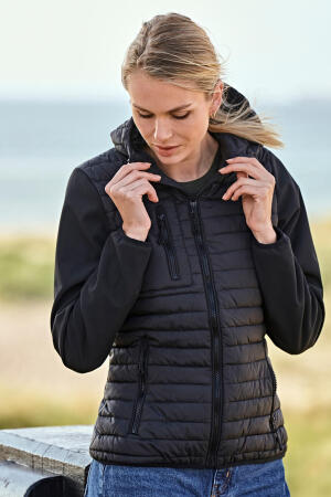 Ladies` Hooded Crossover Jacket