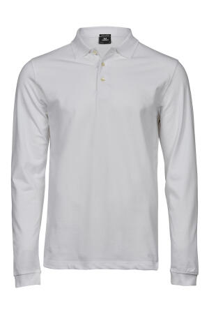 Mens Luxury Stretch Long Sleeve Polo