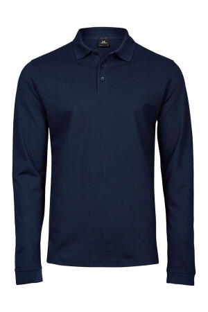 Mens Luxury Stretch Long Sleeve Polo