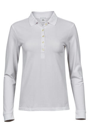 Ladies Luxury Stretch Long Sleeve Polo