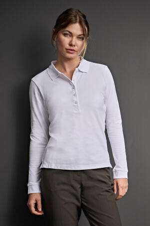 Ladies Luxury Stretch Long Sleeve Polo