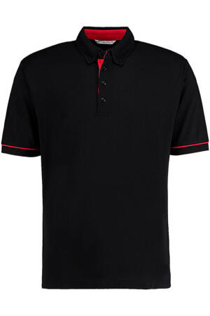 Contrast Button Down Collar Polo