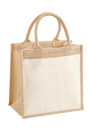 Cotton Pocket Jute Midi Tote