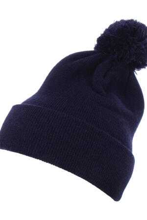 Cuffed Pom Pom Knit Beanie