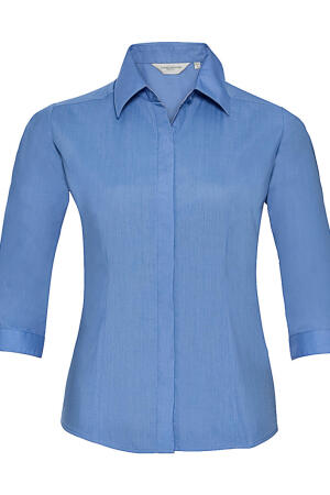 Popelin Bluse mit 3/4 Arm