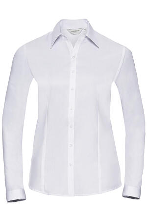 Ladies` LS Herringbone Shirt