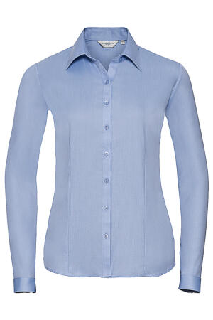 Ladies` LS Herringbone Shirt