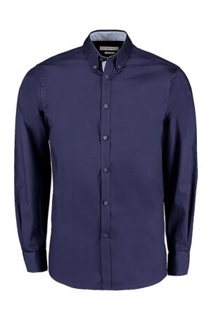Contrast Premium Oxford Button Down Shirt LS