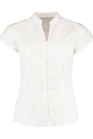 Bluse mit Asia-Kragen
