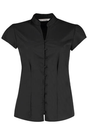Bluse mit Asia-Kragen