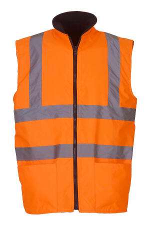 Hi-Vis Fleece Reversible Bodywarmer