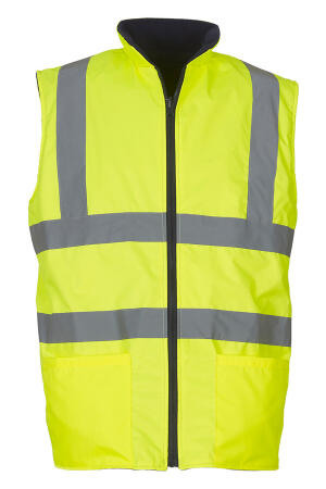 Hi-Vis Fleece Reversible Bodywarmer