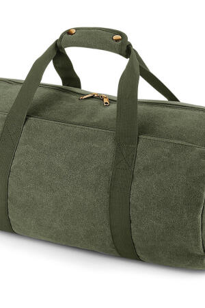 Vintage Canvas Barrel Bag
