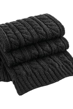 Cable Knit Melange Scarf