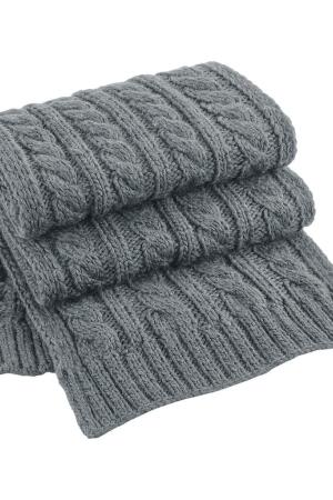Cable Knit Melange Scarf