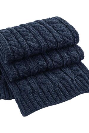 Cable Knit Melange Scarf